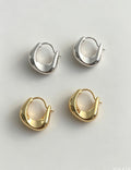 Irregular Gold Plated Hoop Earrings — earrings