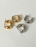 Hollow Half-Circle Hoop Earrings — earrings