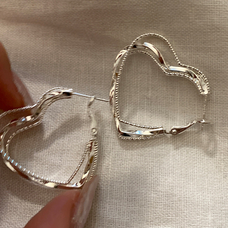 Multi-Layered Heart Hoops — earrings, view 8