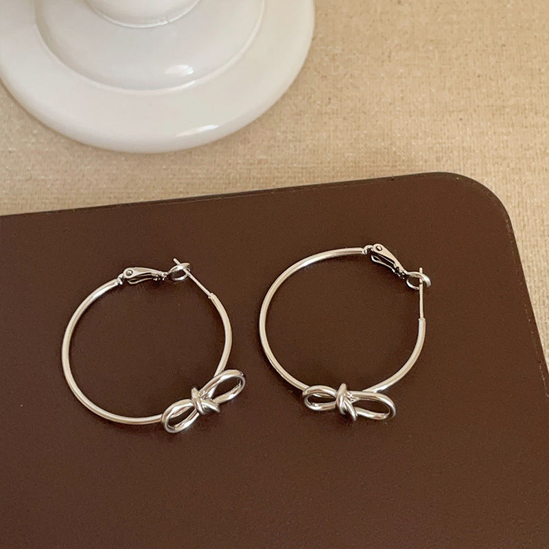 Bow-Knot Statement Hoop Earrings — earrings, view 6