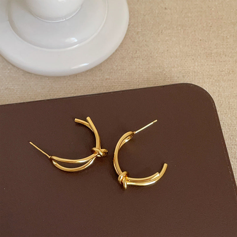 Bow-Knot Statement Hoop Earrings — earrings, view 7