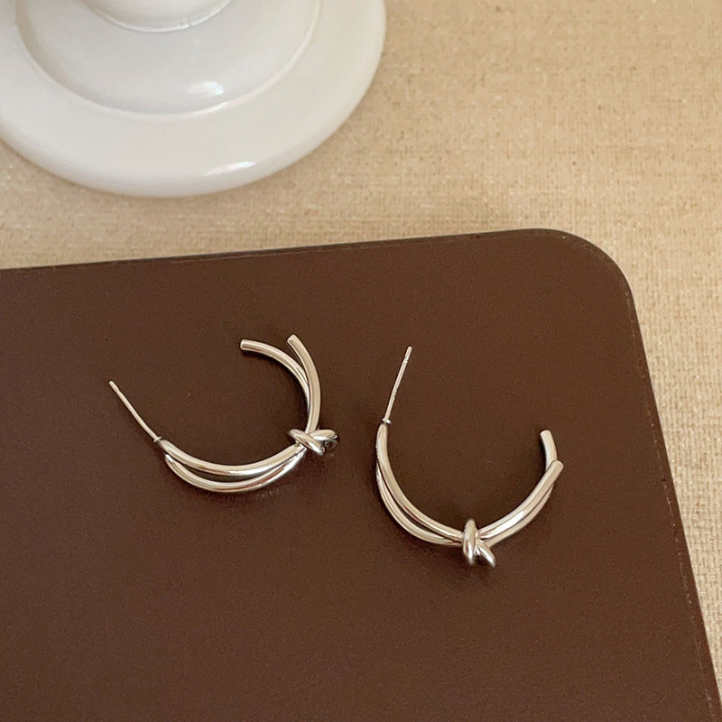 Bow-Knot Statement Hoop Earrings — earrings, view 8