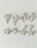 Bow Knot Cubic Zirconia Studs — silver earrings