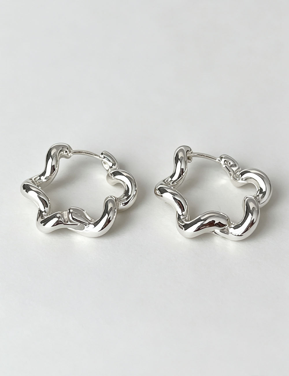 Hollow Geometric Hoop Earrings — silver earrings