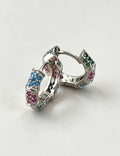 Multi-Colour Sunburst Hoop Earrings — earrings