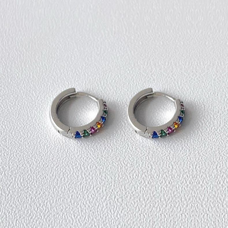 Multi-Colour Sunburst Hoop Earrings — earrings, view 8