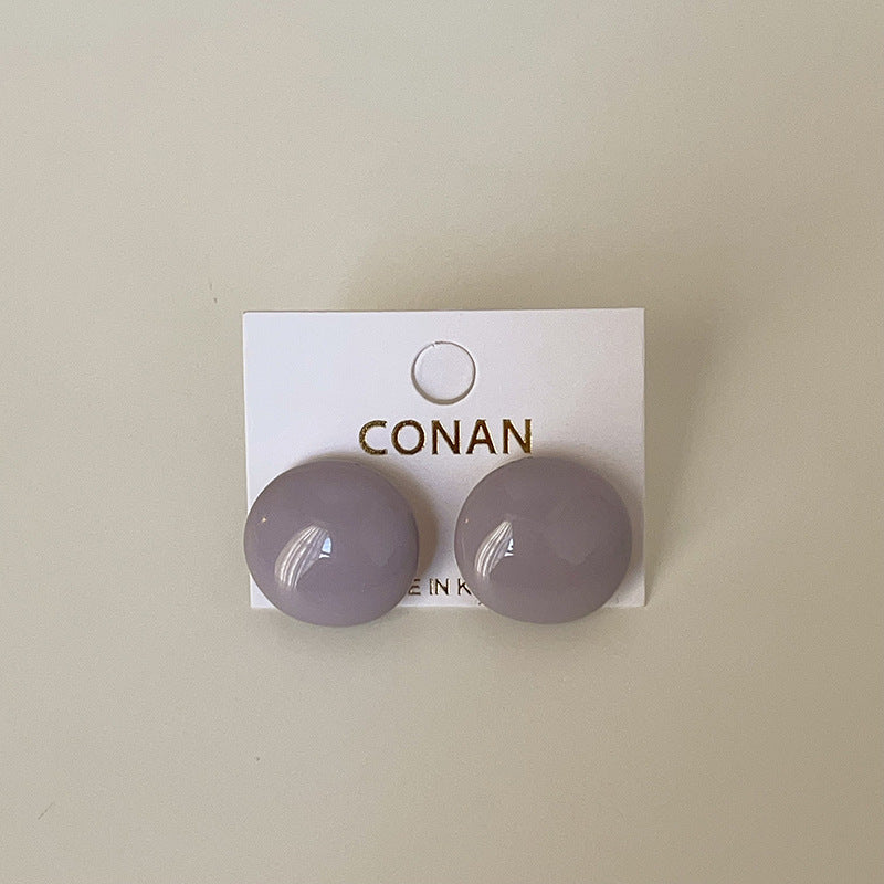 Enamel Drip Square Stud Earrings — earrings, view 5