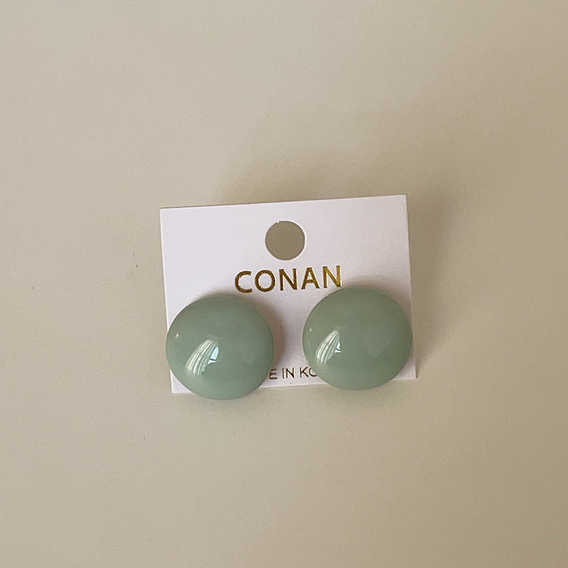 Enamel Drip Square Stud Earrings — earrings, view 7