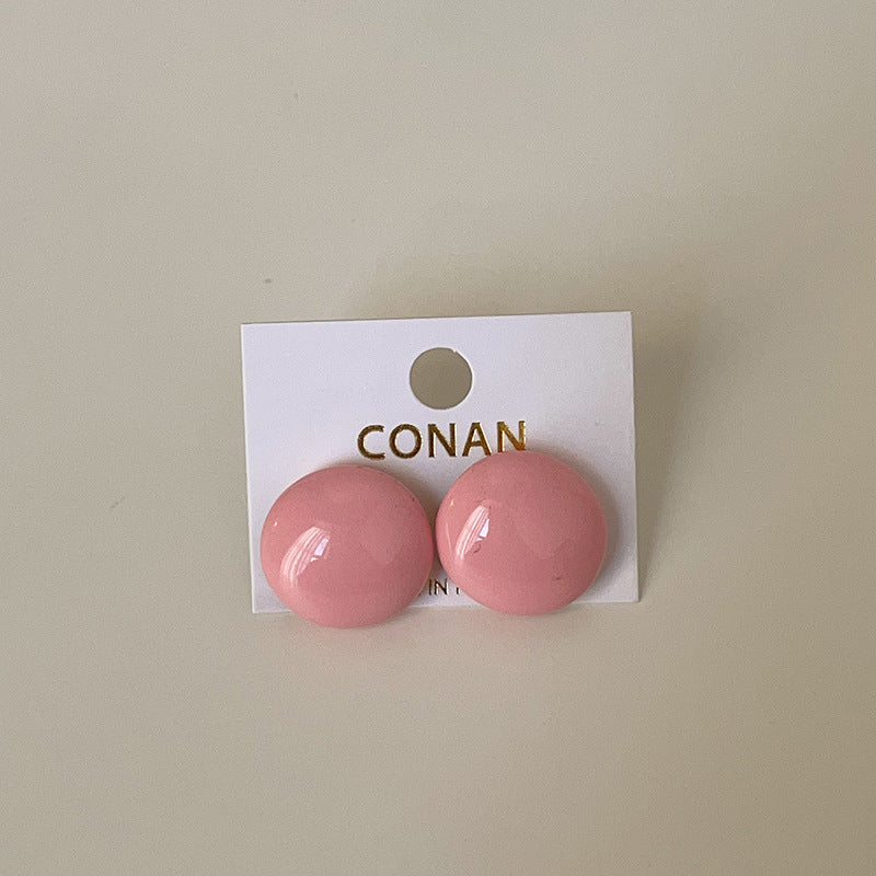 Enamel Drip Square Stud Earrings — earrings, view 8
