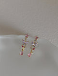 Colorful Rhinestone Butterfly Studs — gold earrings