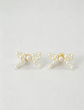 Bow Knot Imitation Pearl Studs — earrings