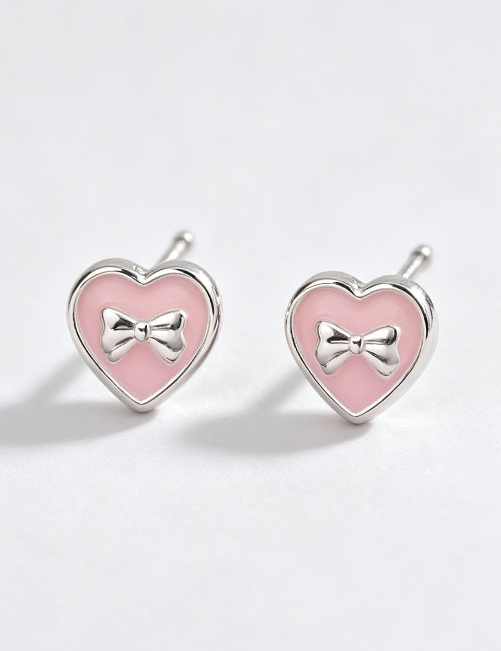Silver Heart Mini Stud Earrings — silver earrings