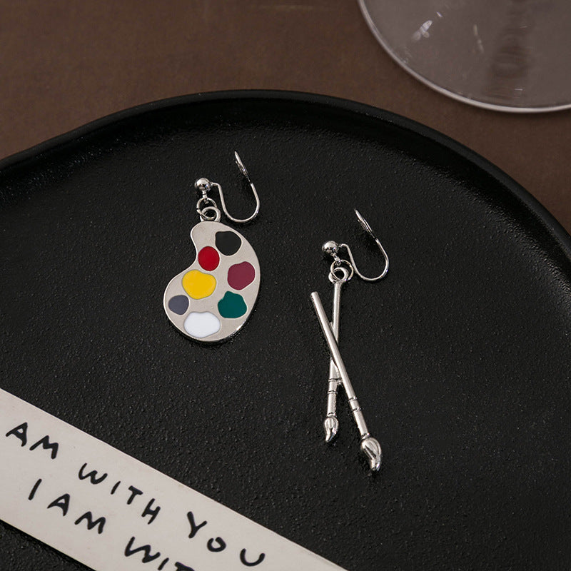 Paintbrush Palette Dangle Earrings — earrings, view 6