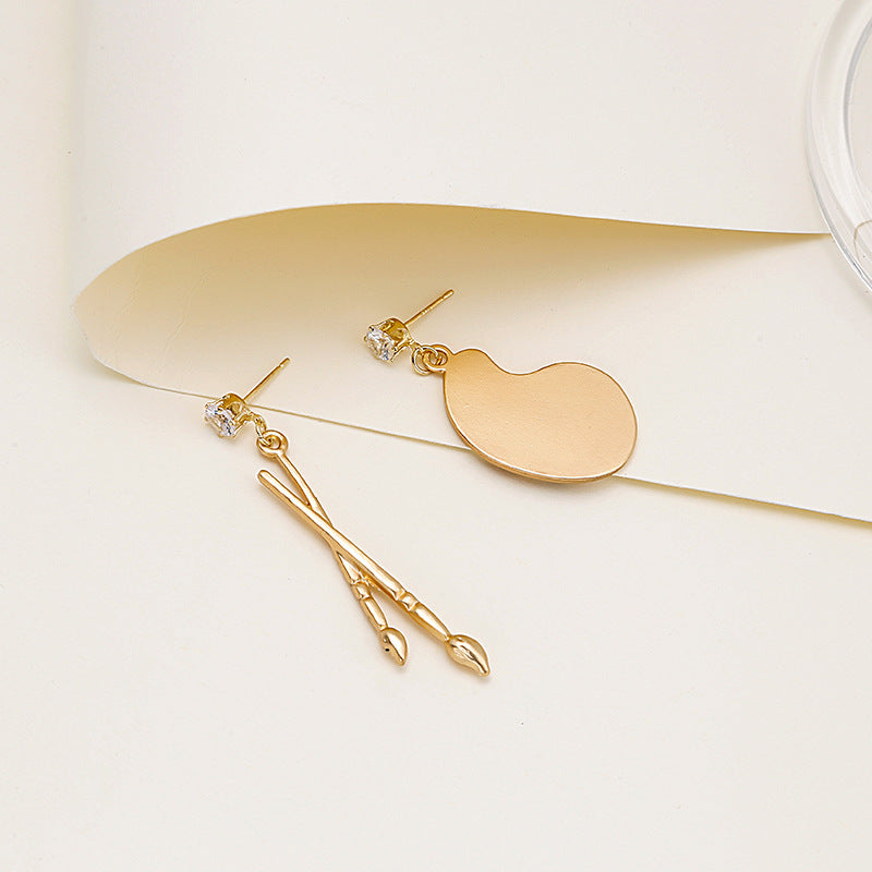 Paintbrush Palette Dangle Earrings — earrings, view 8