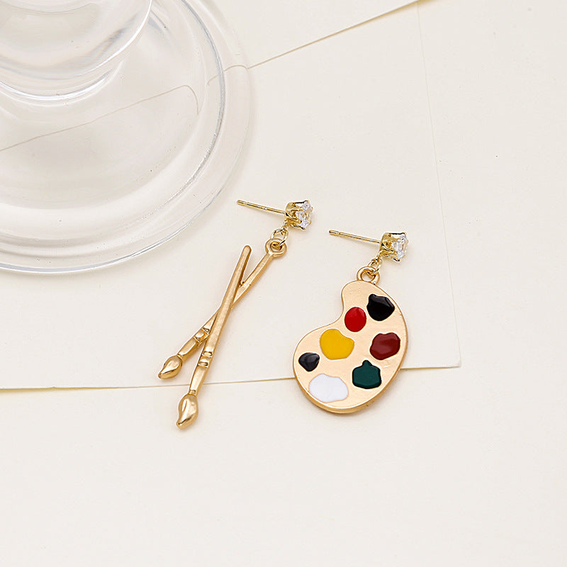 Paintbrush Palette Dangle Earrings — earrings, view 9