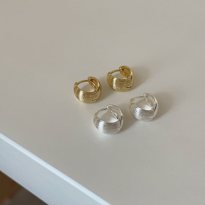Textured Shell Statement Hoops — earrings, view 4