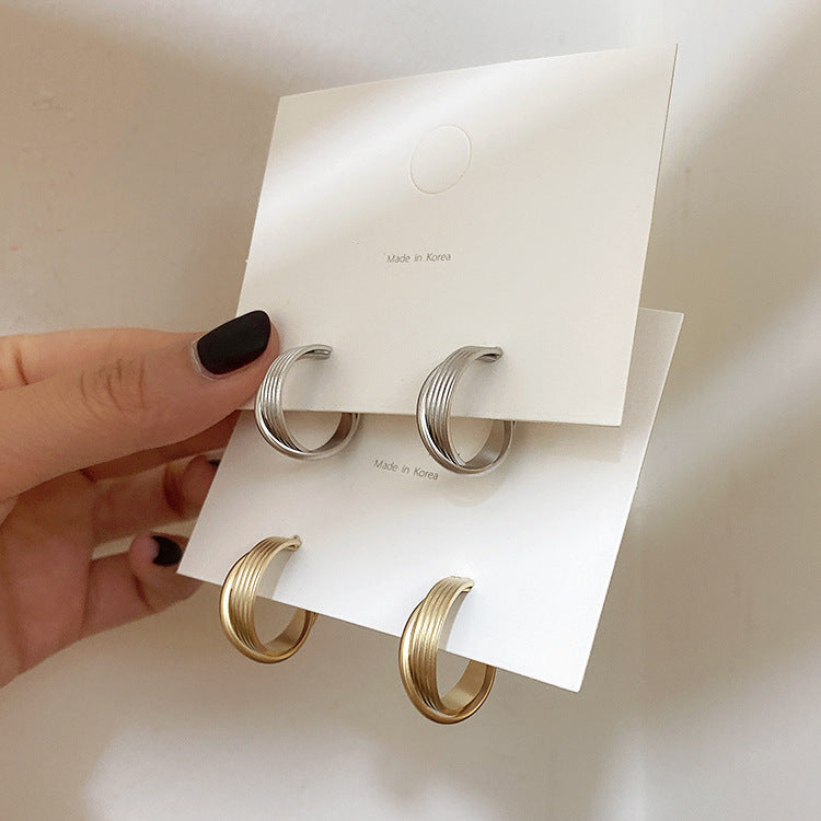 Twisted Geometric Irregular Hoops — earrings, view 2