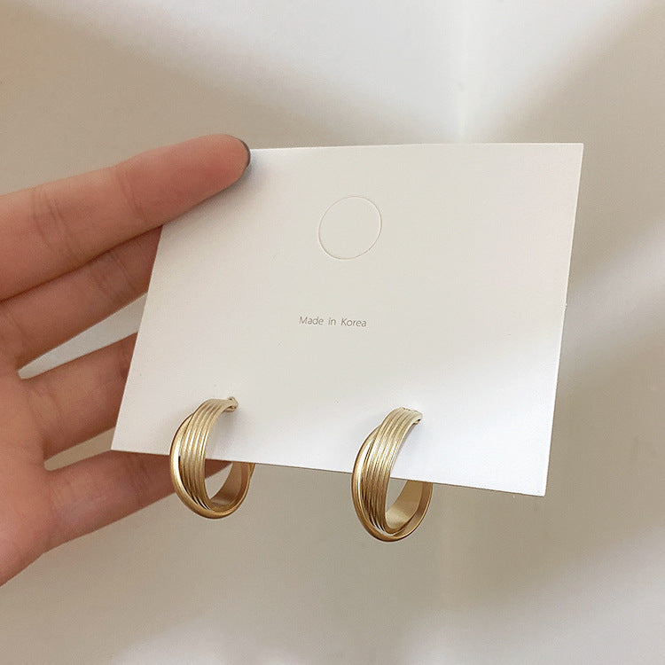 Twisted Geometric Irregular Hoops — earrings, view 3