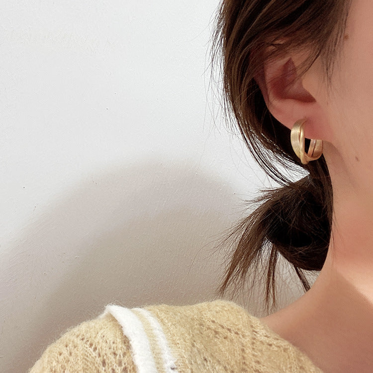 Twisted Geometric Irregular Hoops — earrings, view 7