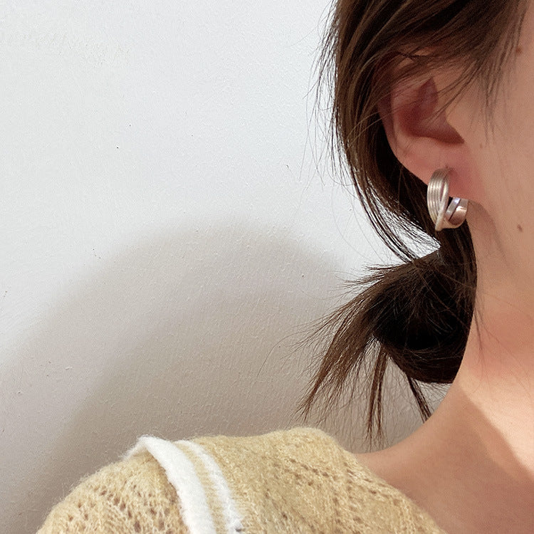 Twisted Geometric Irregular Hoops — earrings, view 8