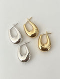 Teardrop Gold-Plated Hoops — earrings