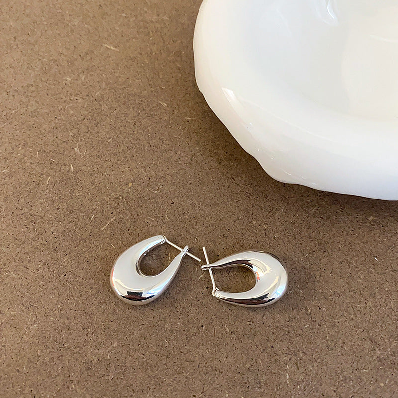 Teardrop Gold-Plated Hoops — earrings, view 6