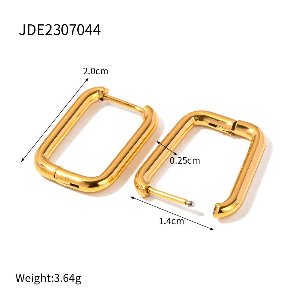 Heart Shape Gold Hoop Earrings — earrings, view 3