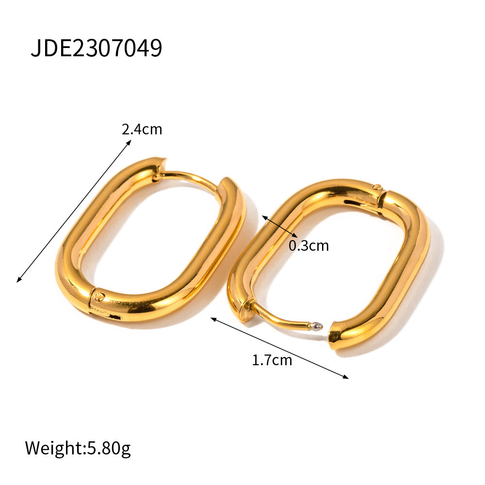 Heart Shape Gold Hoop Earrings — earrings, view 5