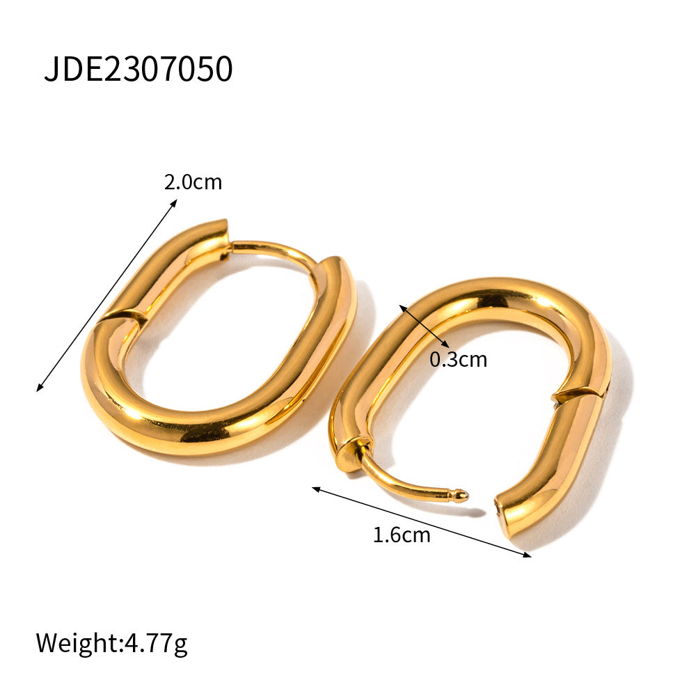 Heart Shape Gold Hoop Earrings — earrings, view 6