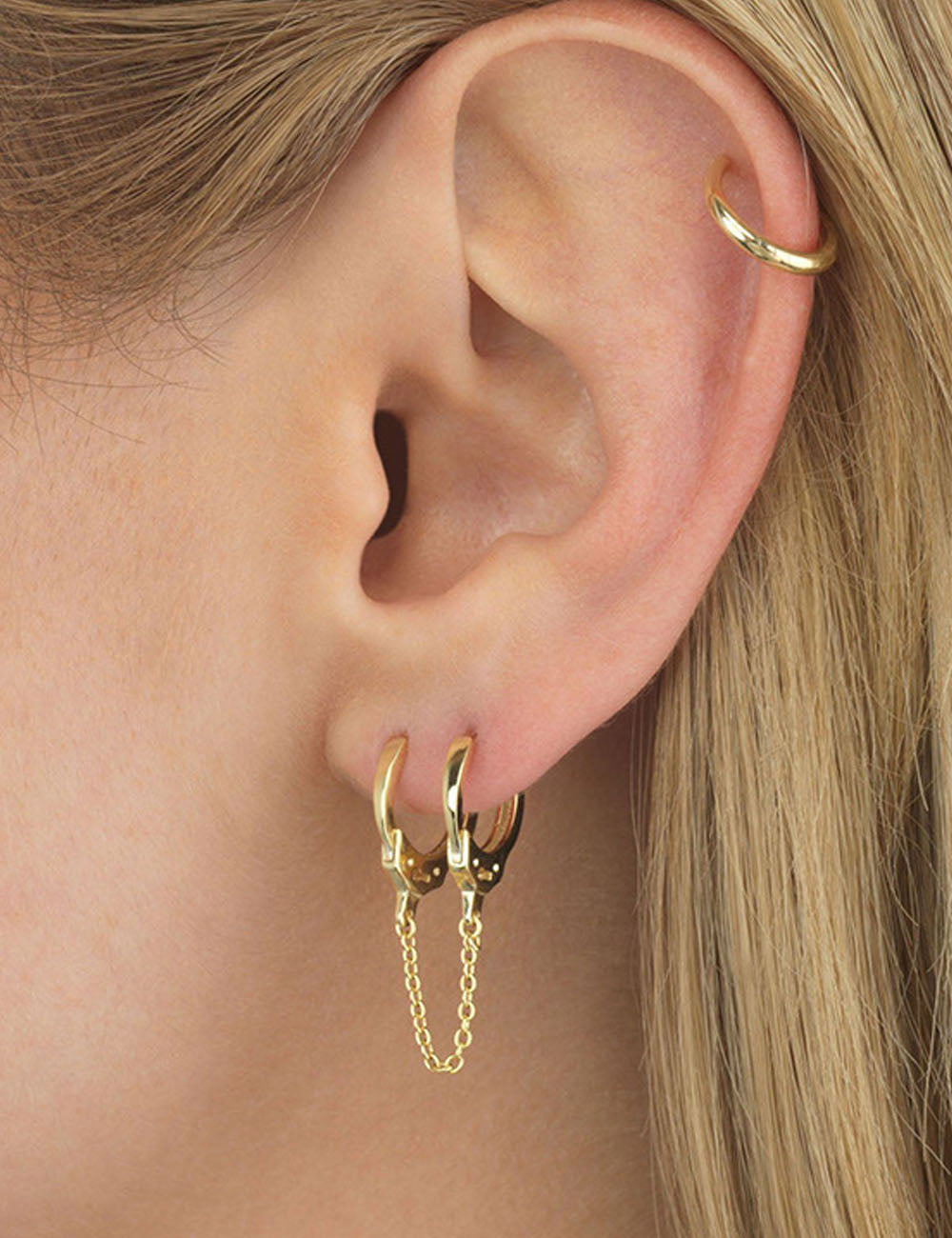 Handcuff Style Hoop Earrings — earrings
