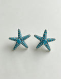 Blue Ocean Motif Studs — blue earrings