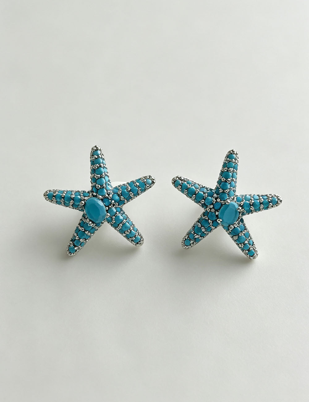 Blue Ocean Motif Studs — blue earrings
