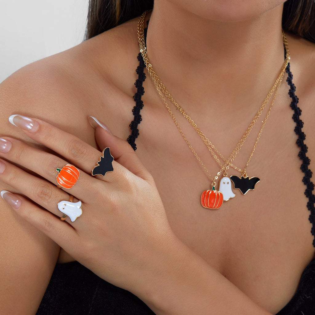 Gothic Ring Charm Necklace — necklace, view 5