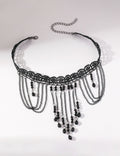 Lace Tassel Choker Necklace — necklace