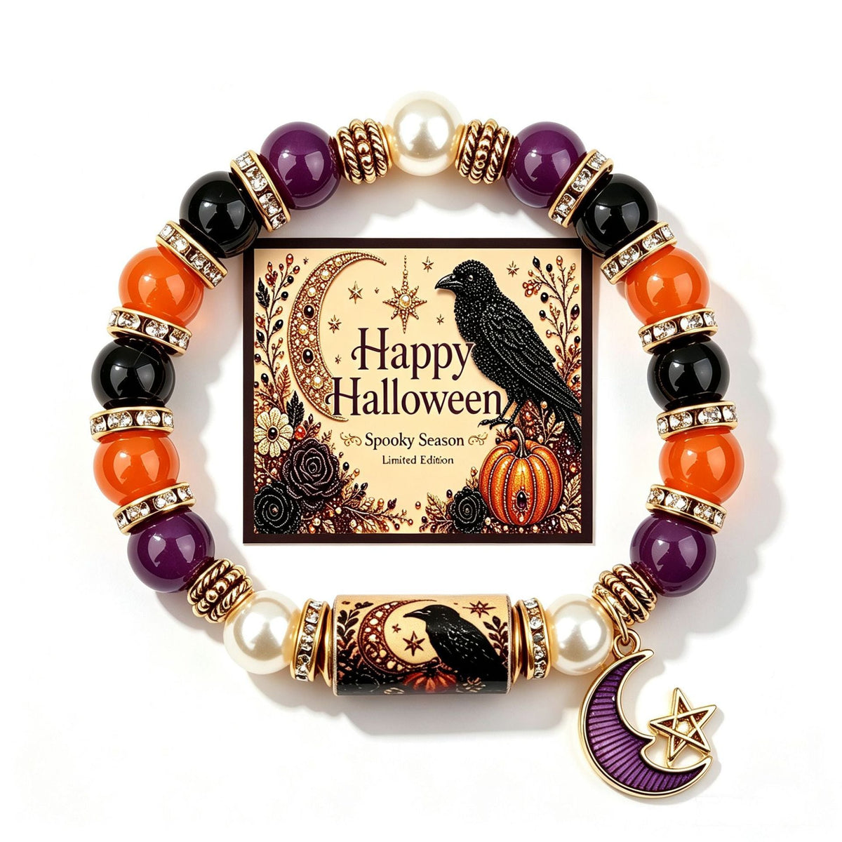 Ghost Charm Stretch Bracelet — bracelet, view 8