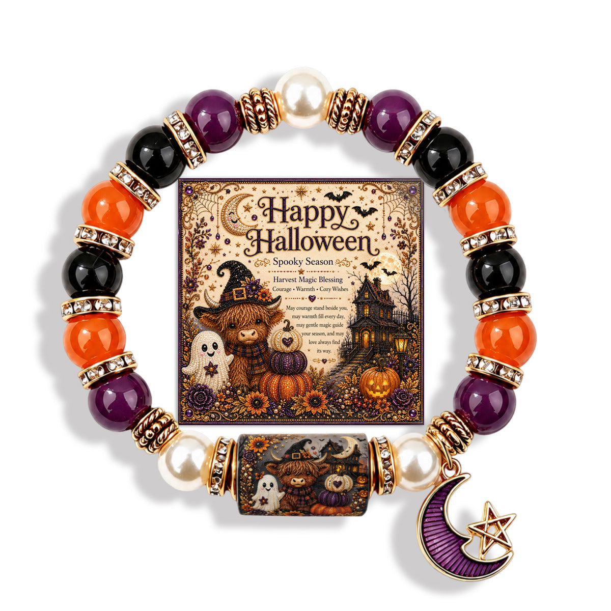 Ghost Charm Stretch Bracelet — bracelet, view 14