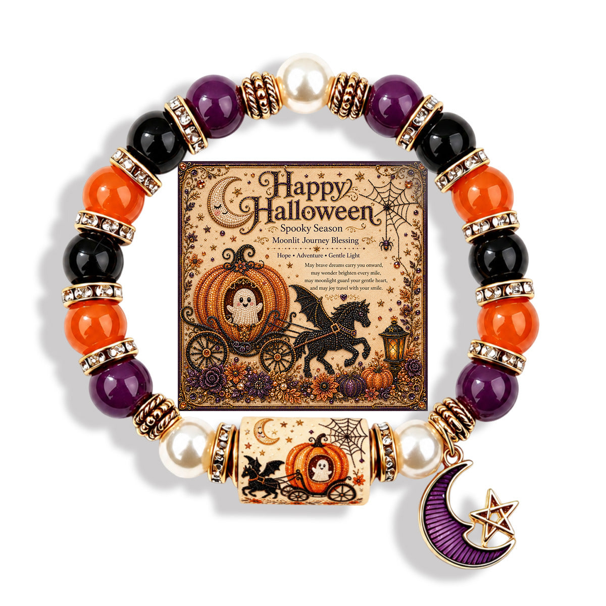 Ghost Charm Stretch Bracelet — bracelet, view 17