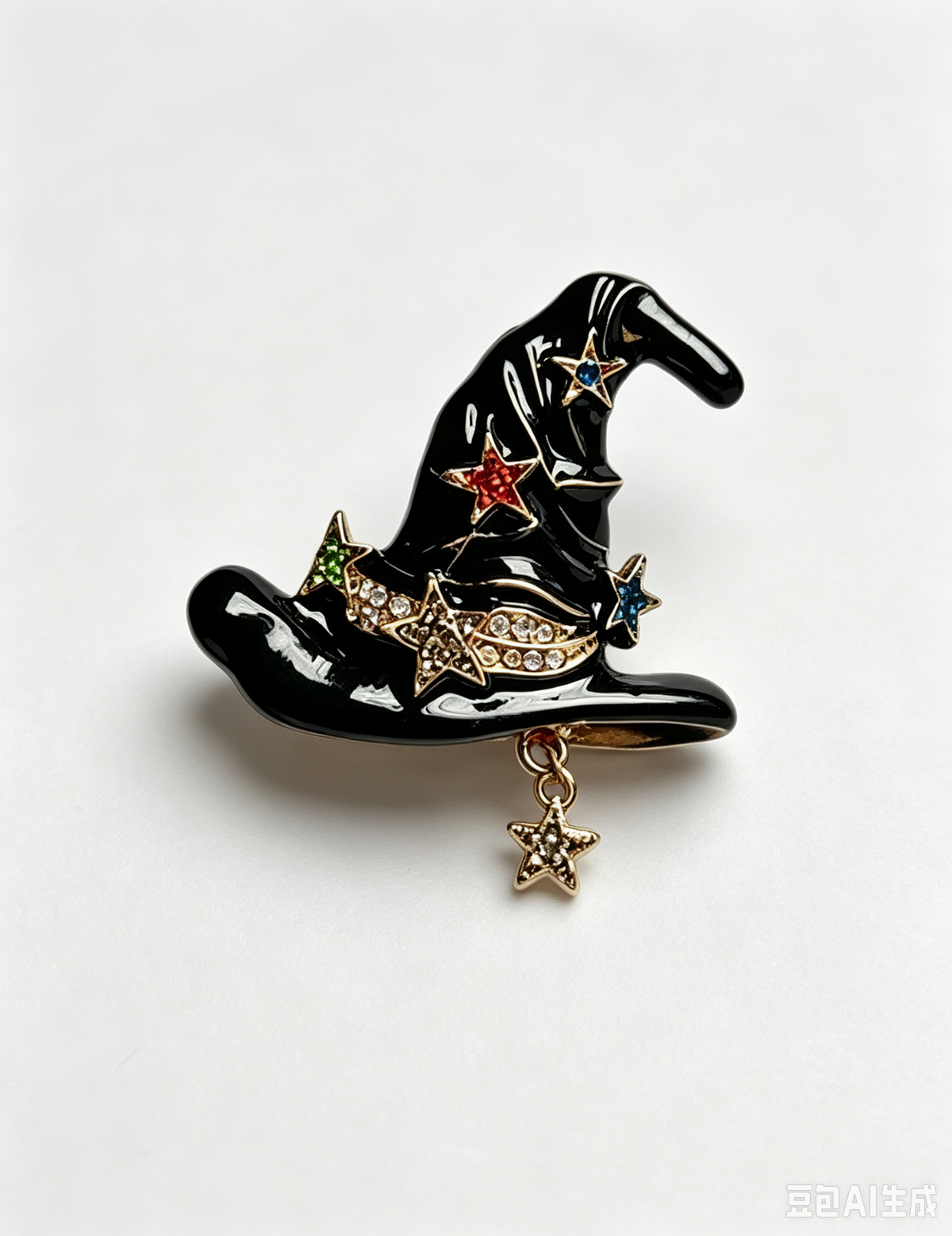Witch Hat Enamel Brooch — brooch