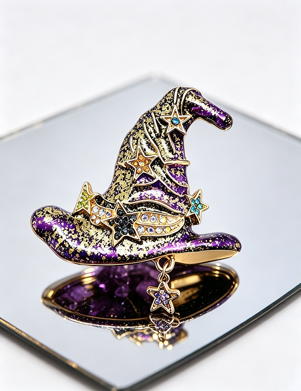 Witch Hat Enamel Brooch — brooch, view 8