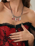 Blood Drop Layered Necklace — necklace