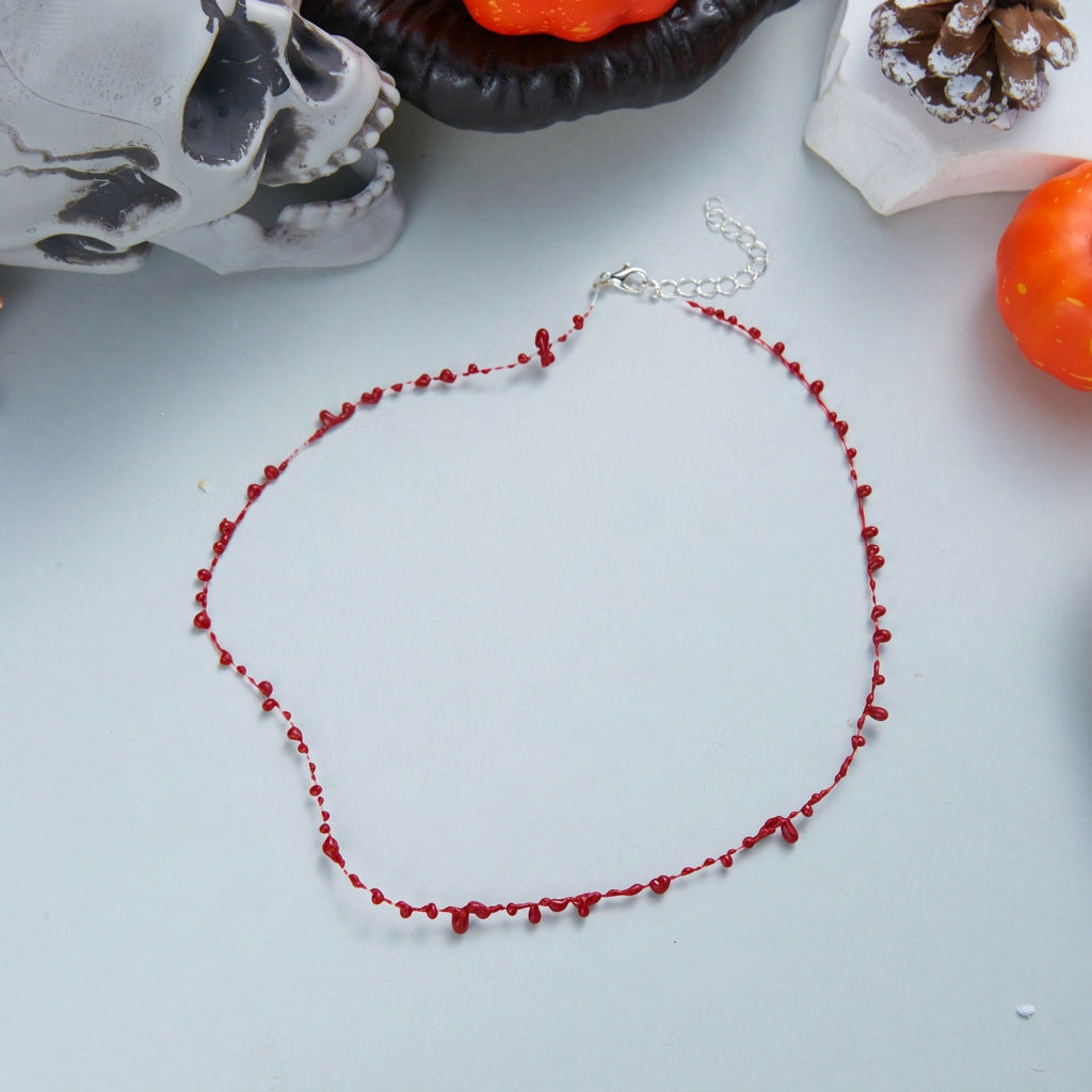 Blood Drop Layered Necklace — necklace, view 5