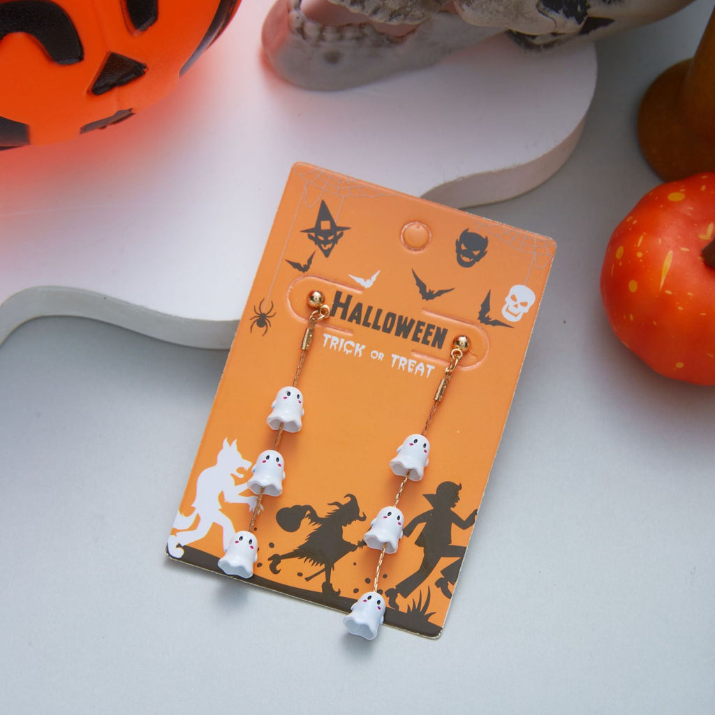 Halloween Ghost Tassel Earrings — earrings, view 3