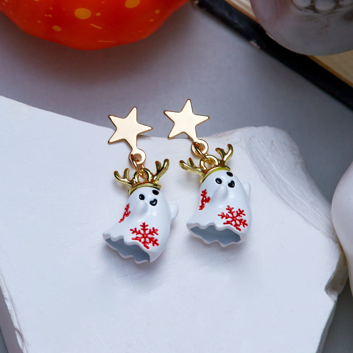 Halloween Ghost Tassel Earrings — earrings, view 6