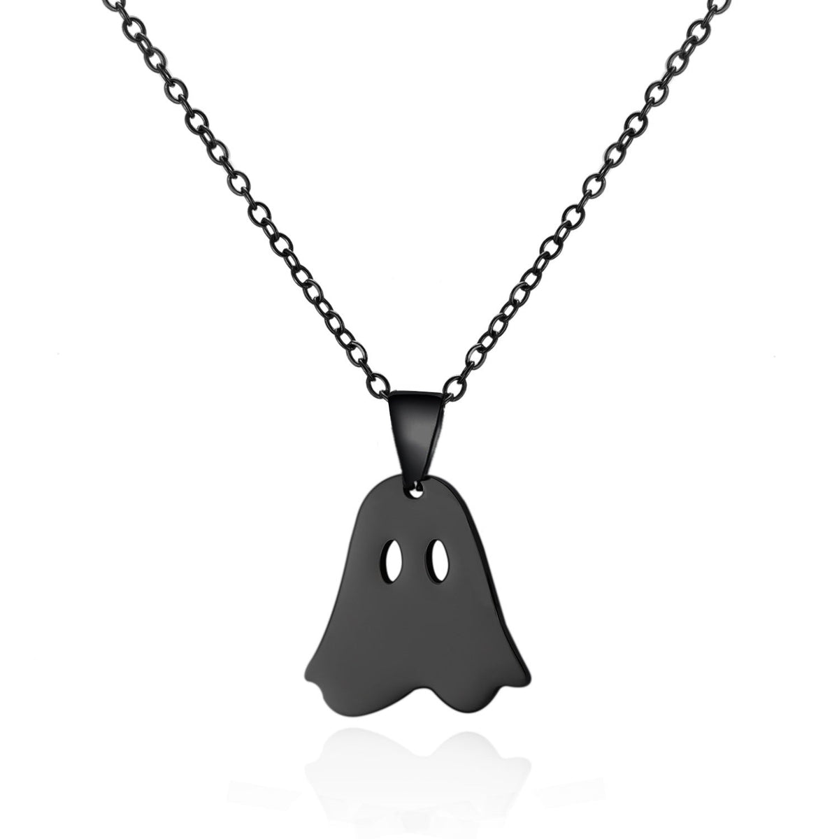 Ghost Pumpkin Pendant Necklace — necklace, view 18