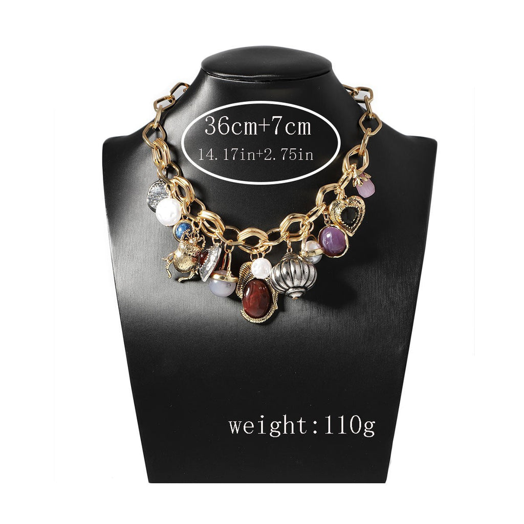 Exaggerated Tassel Pendant Choker — necklace, view 7
