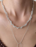 Irregular Twist Choker Necklace — silver necklace