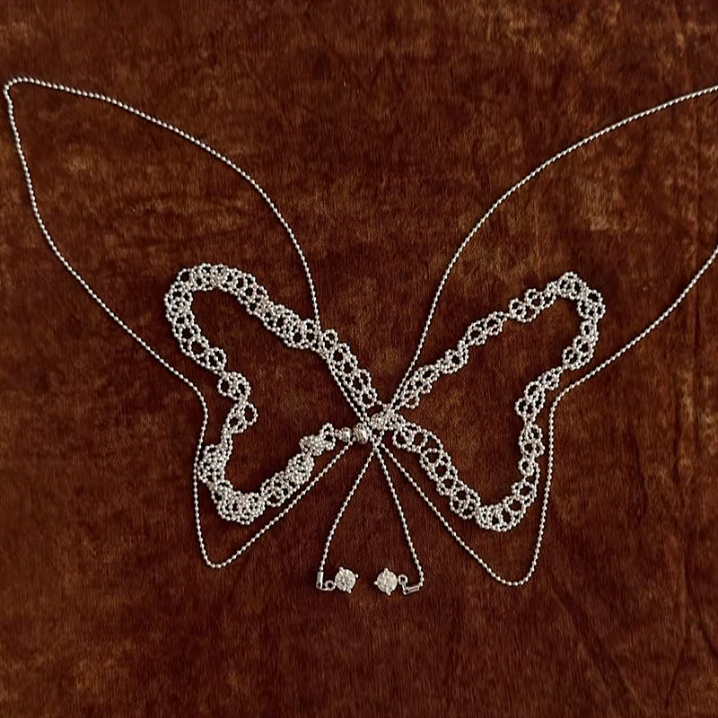 Irregular Twist Choker Necklace — silver necklace, view 5