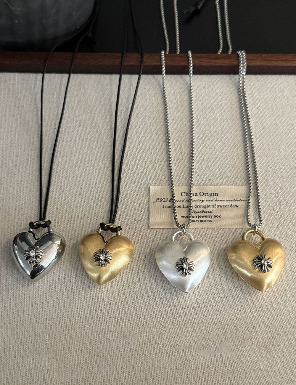 Heart Cross Pendant Necklace — necklace