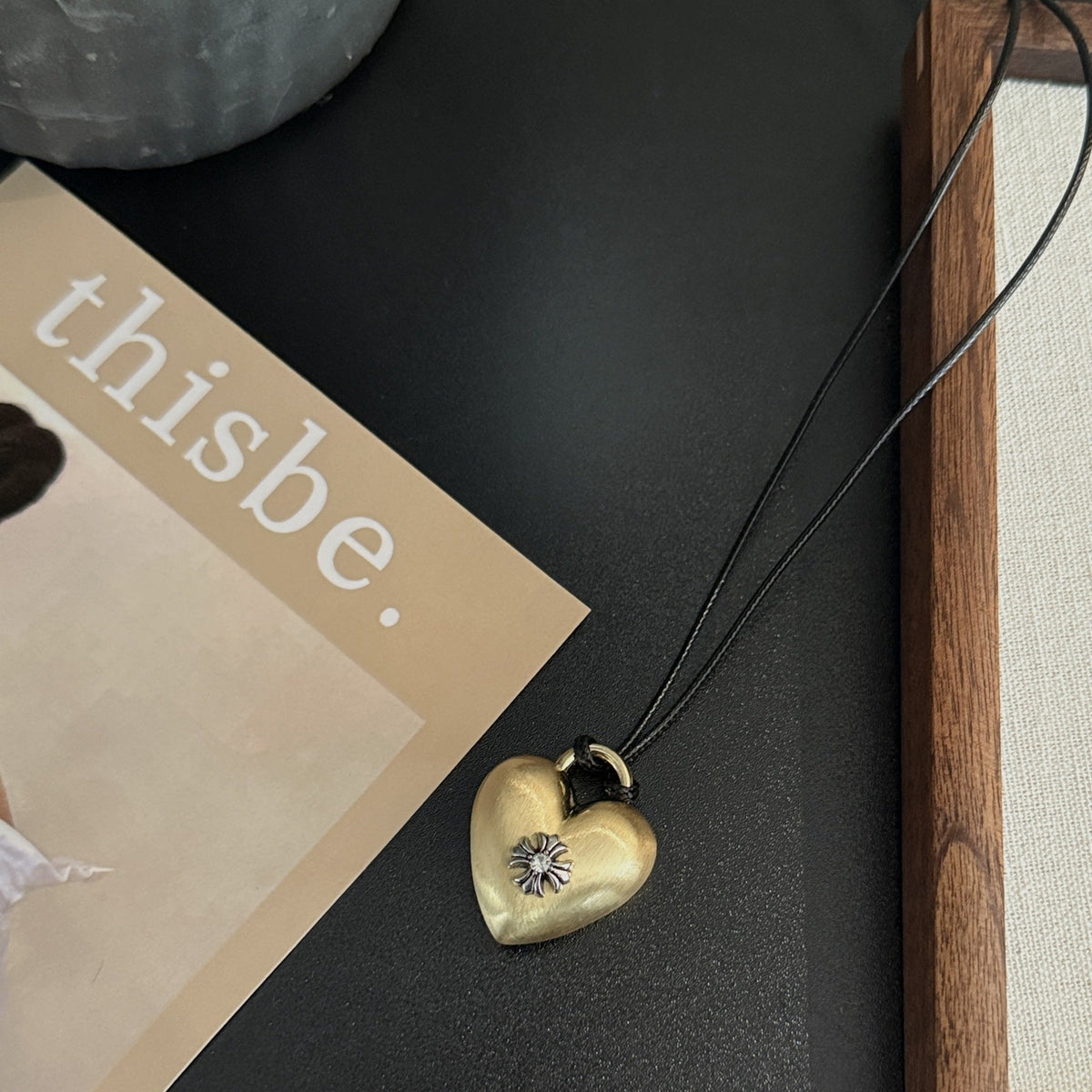 Heart Cross Pendant Necklace — necklace, view 3