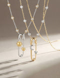Cubic Zirconia Pin Pendant Necklace — necklace